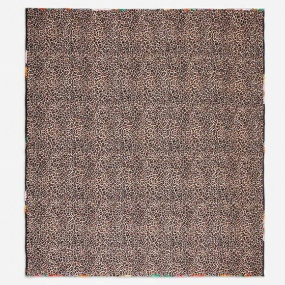 Johnny Was Reversible Floral/Cheetah Print Cotton Quilt - Picture 6 of 6